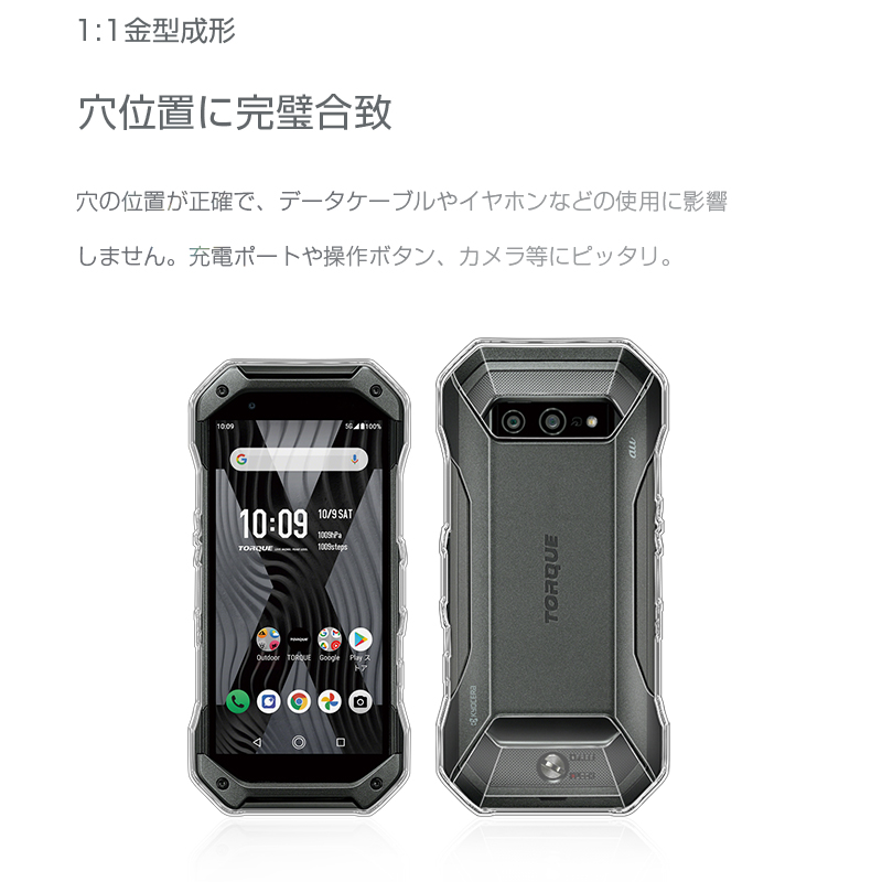 TORQUE 5G KYG01 ケース 黄変防止 軽量 カバー 防水防滴 衝撃吸収 TPU