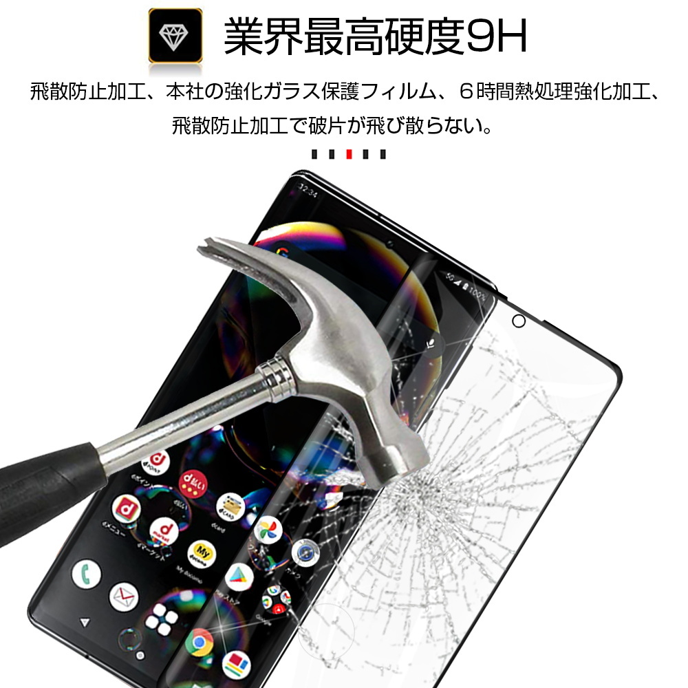 LEITZ PHONE 1 LP-01 / AQUOS R6 A101SH / SH-51B / SH-M22 強化ガラス保護シール 3D 0.3mm  極薄タイプ 指紋防止 高感度タッチ 撥水 疎油 耐衝撃 :slub-1105:SLUB-ショップ - 通販 - Yahoo!ショッピング