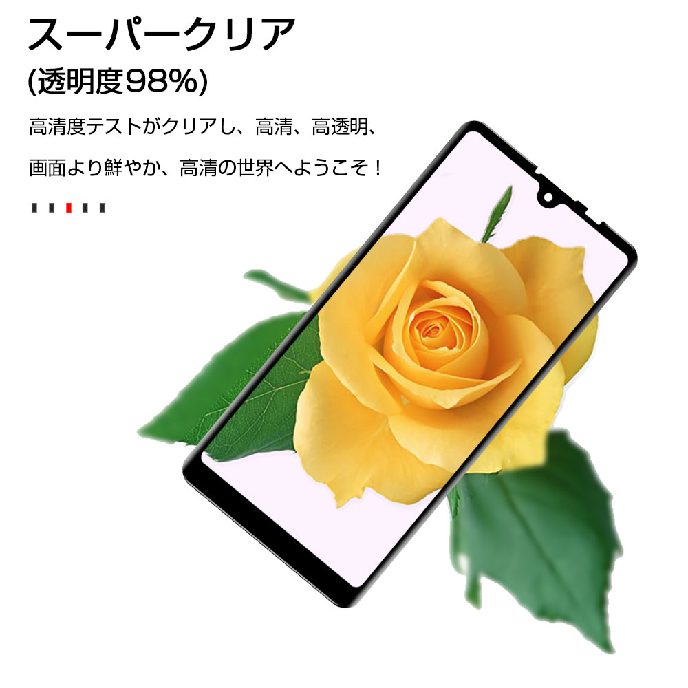 Xperia Ace II ガラスフィルム ブルーライトカット 3D 0.2mm 擦り傷防止 Xperia Ace III ラウンドエッジ加工 スーパークリア 指紋防止 液晶保護フィルム |  | 15