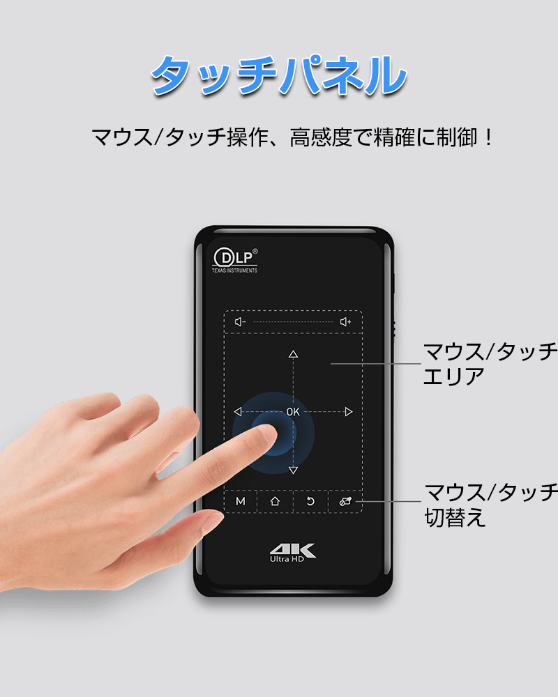超小型プロジェクター モバイルプロジェクター ホームプロジェクター 天井 854*480解像度 自動台形補正 4K対応 コードレス ギフト