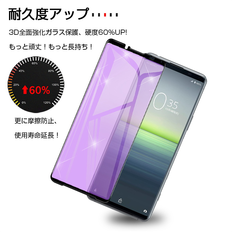 Xperia 10 IV SO-52C 強化ガラスフィルム ブルーライトカット Xperia