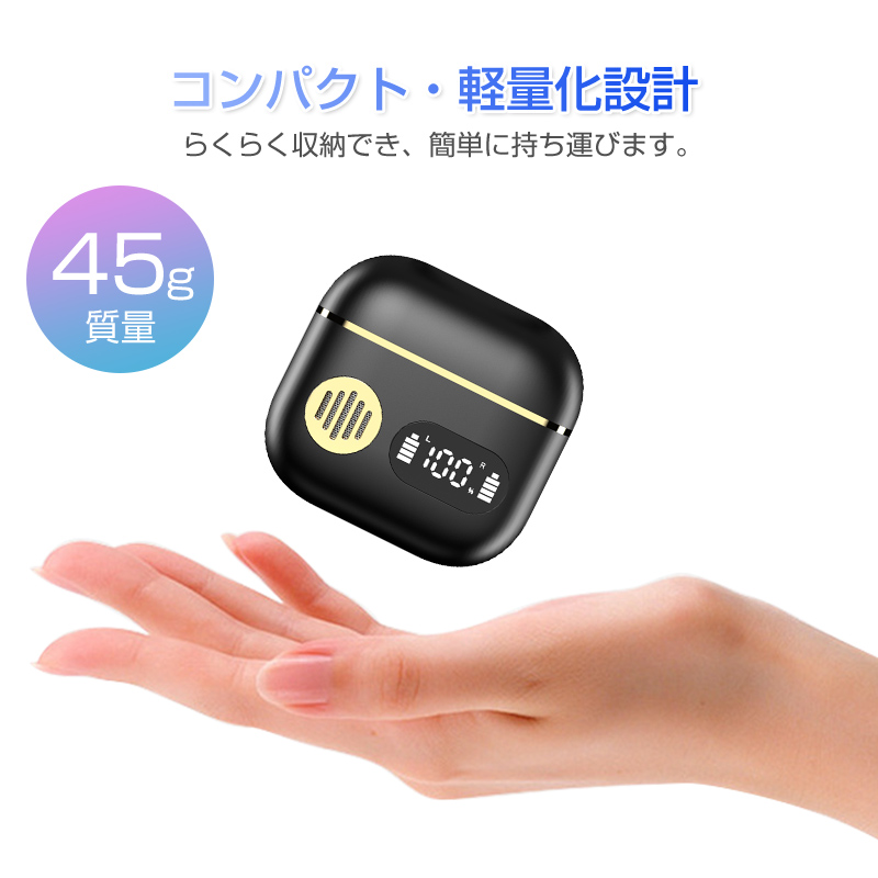ワイヤレスヘッドセット Bluetooth 5.3 自動ペアリング 防水 両耳 片耳ハンズフリー  iOS/Android兼用 テレワーク WEB会議｜slub-shop｜18
