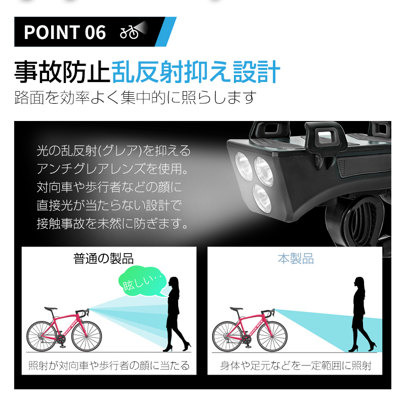自転車ライト フロントライト ヘッドライト 自転車スマホホルダー 3 