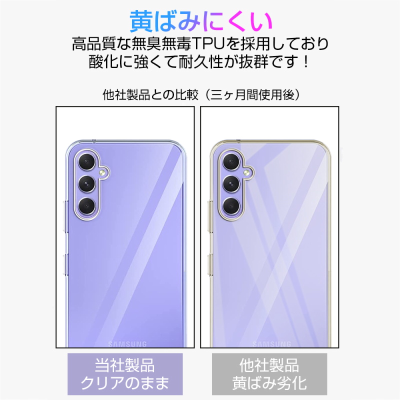 Galaxy A54 5G SC-53D/SCG21 保護ケース スマホケース TPU スマホカバー 携帯電話ケース 衝撃吸収 傷防止 摩擦防止 薄型 軽量 ソフトケース クリア 滑り止め｜slub-shop｜12