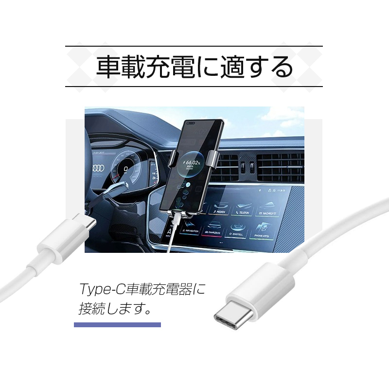 6セット iPhone15,15Pro用 高速充電器 2mC - Cケーブル付 iPhone 16ケーブル Type-C to Type-Cケーブル 2m PD60W急速充電