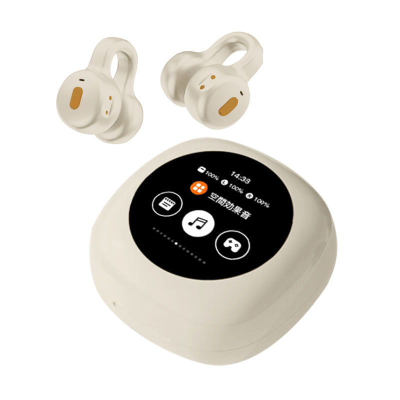 骨伝導イヤホン 液晶ディスプレイ搭載 Bluetooth 5.4 耳を塞がない 周囲の音が聞こえる 開放型 SDカード対応 MP3役  瞬間接続 Hi-Fi高音質 小型軽量 防水防滴｜slub-shop｜02