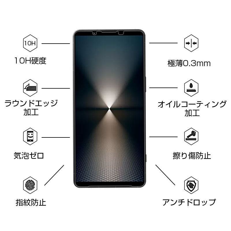 Xperia 1 VI/VII 強化ガラスフィ...の詳細画像3