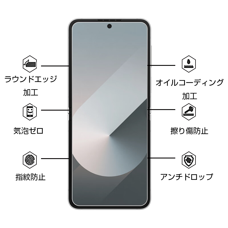 Galaxy Z Flip6 ハイドロゲルフィルム 折りたたみスマートフォン
