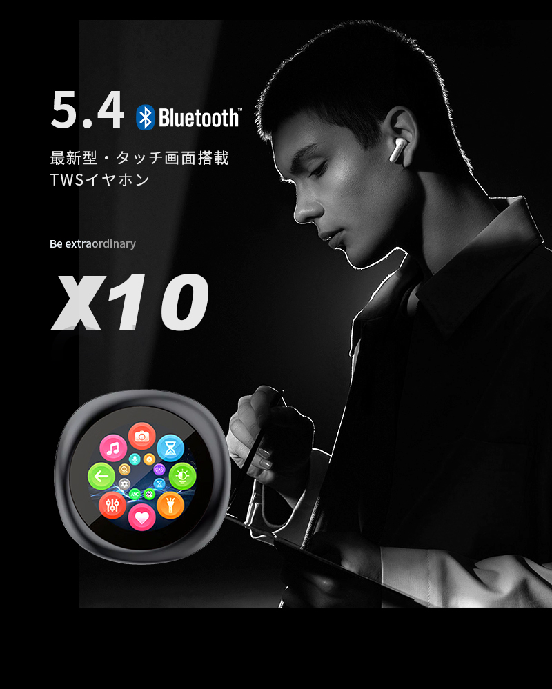 明誠 2025最新 完全ワイヤレスイヤホン Bluetooth5.4 タッチ