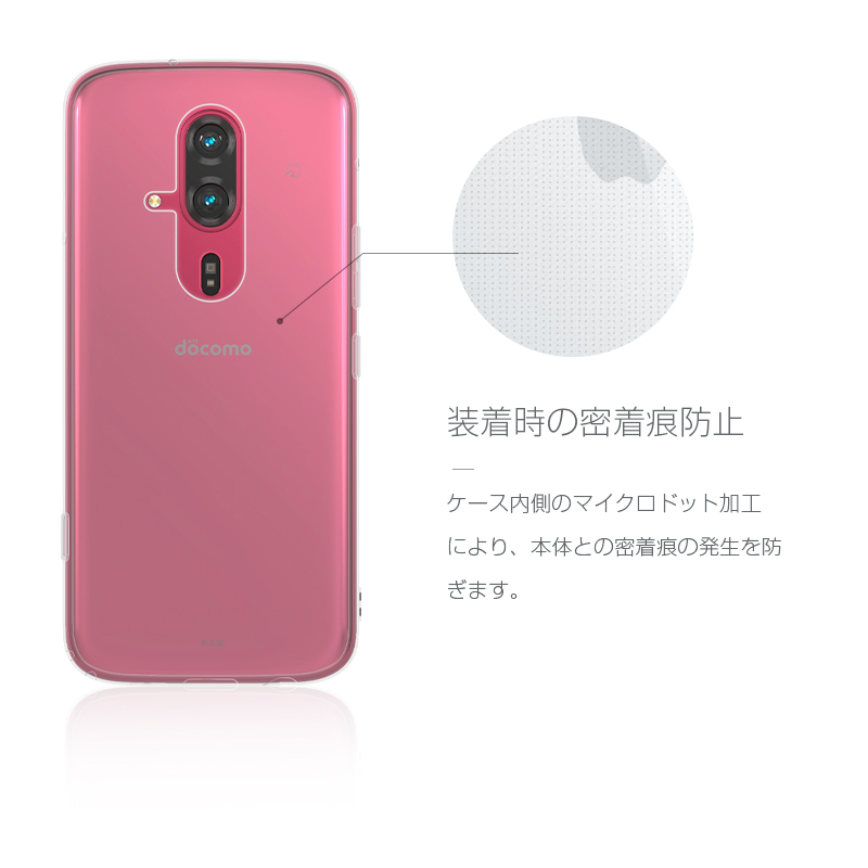 らくらくスマートフォン F-53E 保護ケース TPU製 クリア仕様 黄変防止