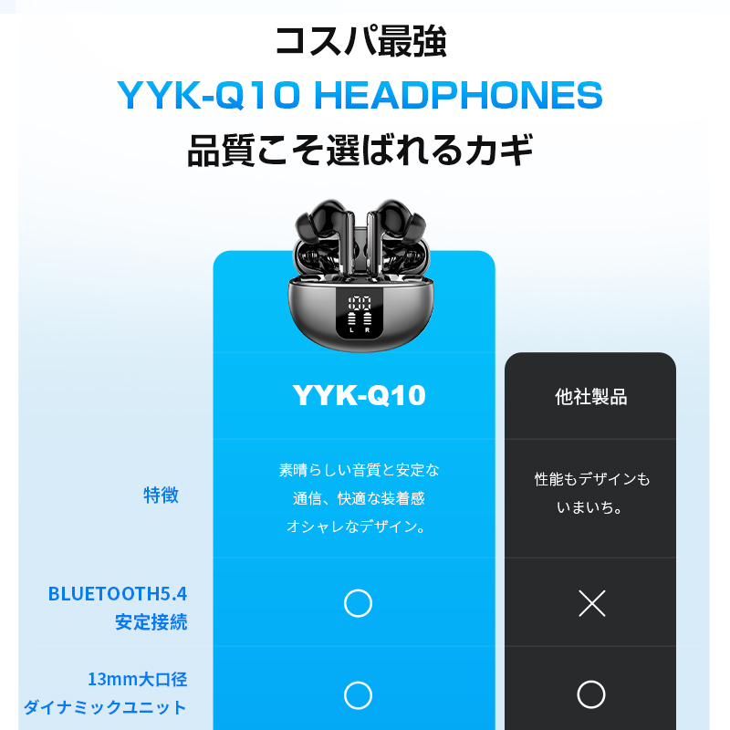 ワイヤレスヘッドセット ハンズフリー通話 ANC+ENCノイズキャンセリング クリア通話 左右分離型 超軽量 タッチ操作 スポーツ向け【PL保険加入済み製品・安心】 | 明誠 | 07