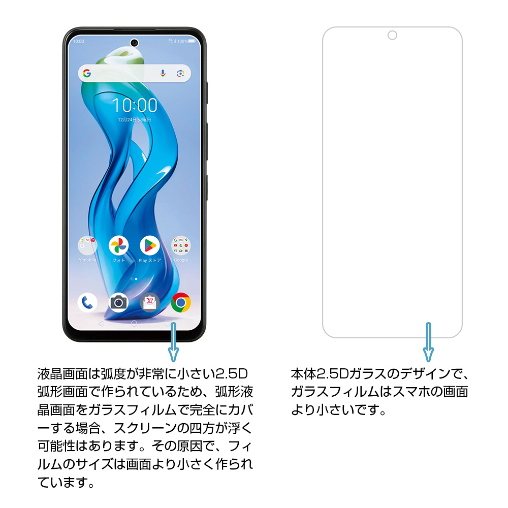 nubia S 5G A403ZT 強化ガラスフィルム Y!mobile クリア仕様 高透過率 ラウンドエッジ加工  耐スクラッチ性 摩擦防止 簡単貼り付け 気泡ゼロ 傷防止 送料無料 | SLUB | 02