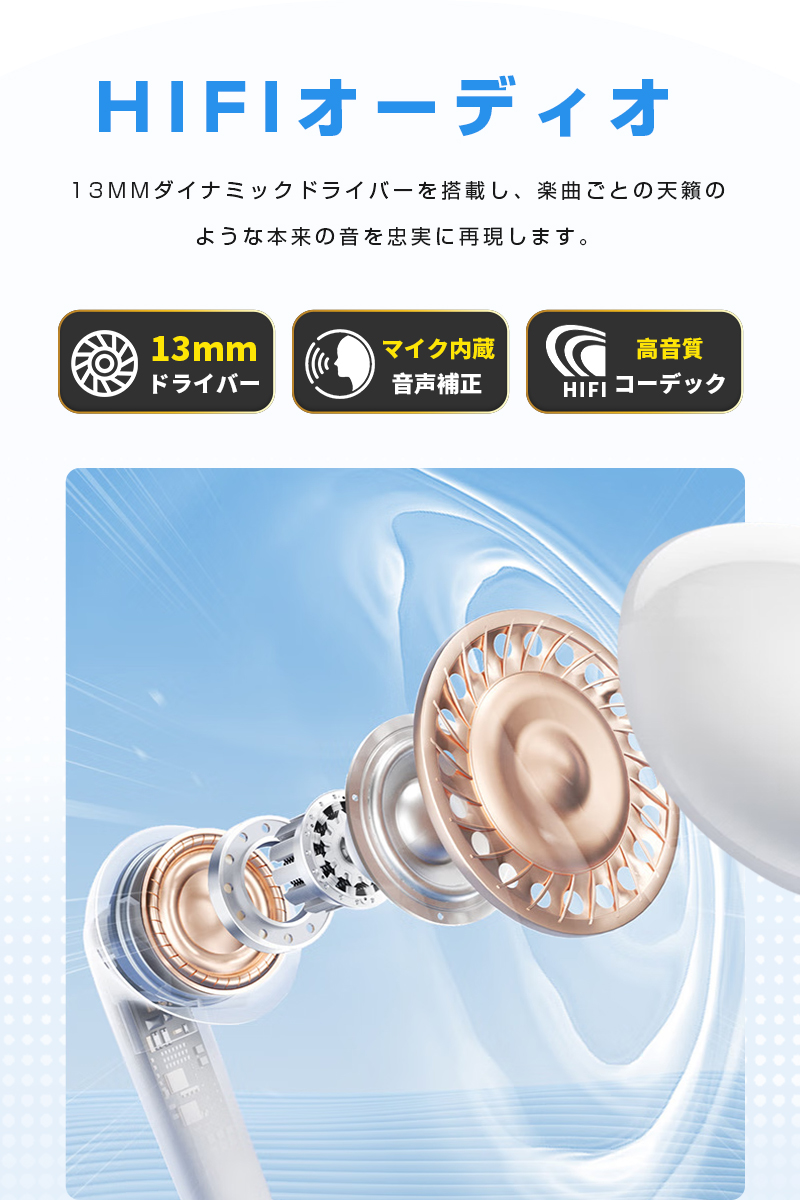 明誠 ワイヤレスイヤホン型集音器 音を大きくする 5段階音量 高齢者