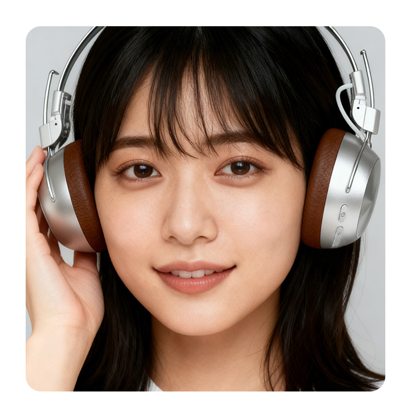 明誠 ワイヤレスヘッドホン ヘッドセット レトロ Bluetooth6.0 ANC ENC