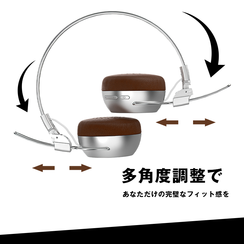 明誠 ワイヤレスヘッドホン ヘッドセット レトロ Bluetooth6.0 ANC ENC