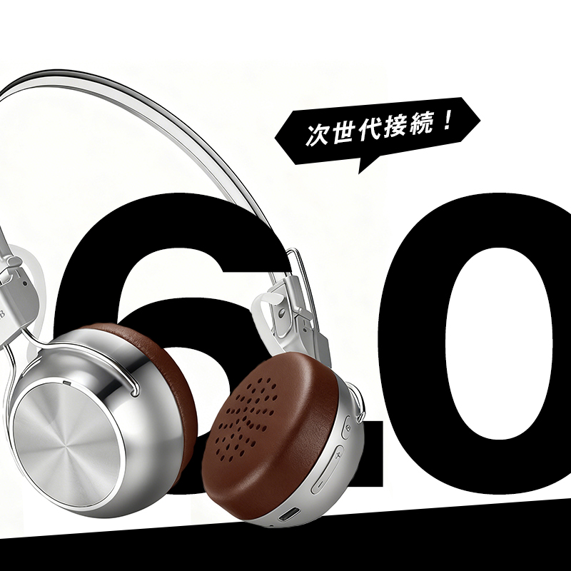 明誠 ワイヤレスヘッドホン ヘッドセット レトロ Bluetooth6.0 ANC ENC