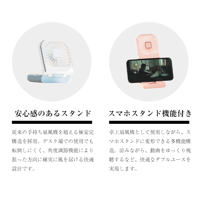 首かけ扇風機 マスク 蒸れ解消 卓上扇風機 携帯扇風機 LEDライト付き ネックバンド型ファン USB充電式 3段風量調節【PL保険加入済み製品・安心】 | SLUB | 14