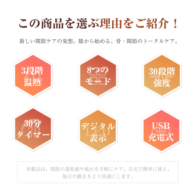 EMS/温熱マッサージャー 薄型 ひざマッサー...の詳細画像4