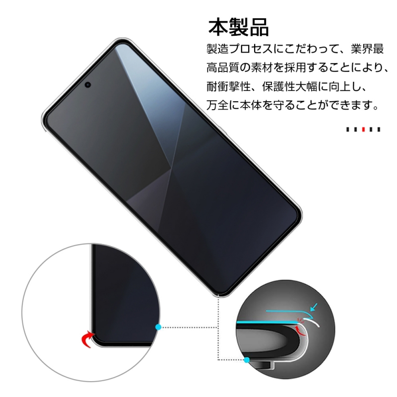 SLUB nothing Phone (3a) Lite ナッシング フォン 強化ガラスフィルム 2.5D 表面硬度10H ラウンドエッジ ...