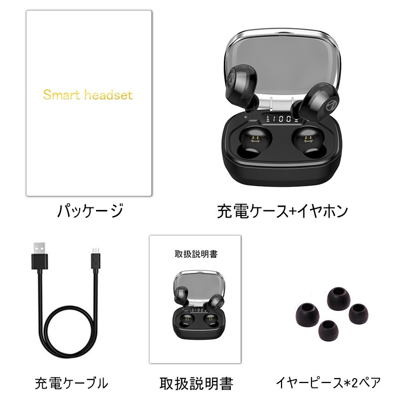 ワイヤレスイヤホン 5.0 Bluetooth5.0 IPX7防水 自動ペアリング 音量調節可能 1600mAh CVC8.0ノイズキャンセリング  残電量表示 Hi-Fi EDR搭載 Siri対応 送料無料 : slub-621 : SLUB-ショップ - 通販 - Yahoo!ショッピング