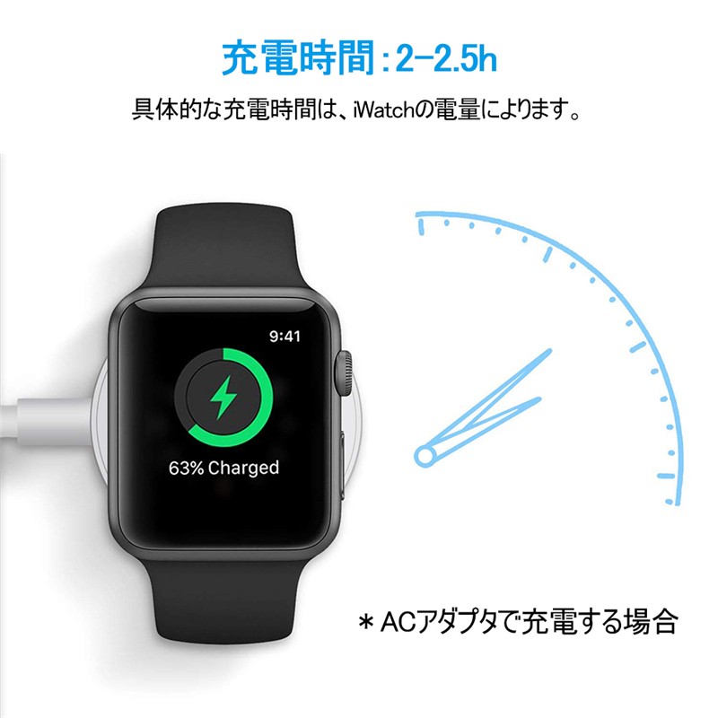 全商品オープニング価格 Apple Watch充電器 アップルウォッチ iWatch ワイヤレス充電器 マグネット式 1.2ｍ 充電ケーブル  コンパクト 耐久 急速充電 AppleWatch iPhone全シリーズ対応 discoversvg.com