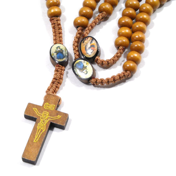 ナンバーナイン ウッドロザリオ ネックレス　十字架　木製　08SS　ソロイスト NO BRAND【木製☆60cm☆カジュアルな抜け感】ウッド ロザリオ