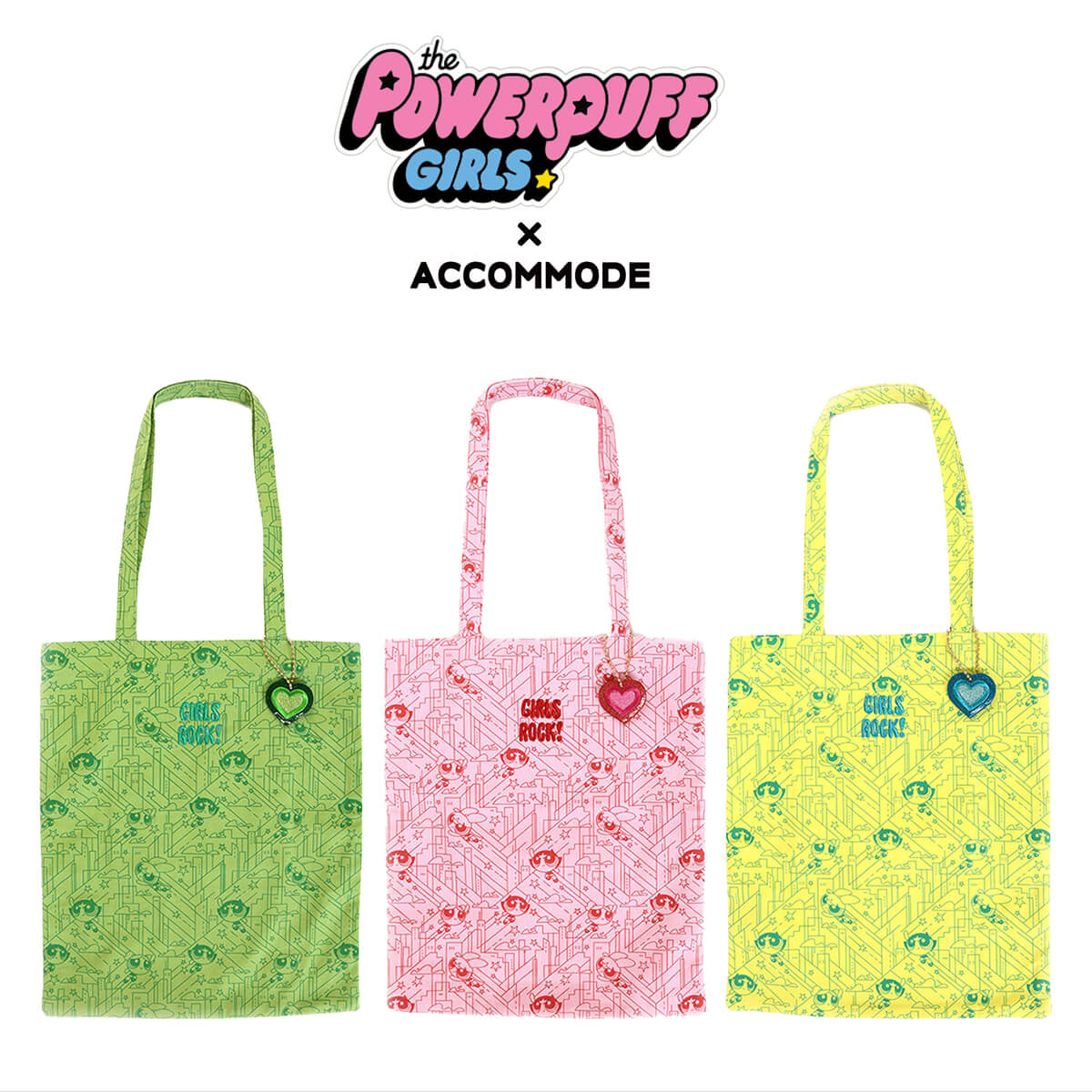 トートバッグ バッグ かわいい パワーパフガールズ レディース