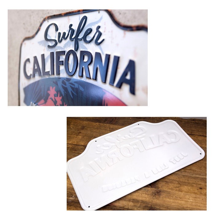 ブリキ看板 西海岸 Surfer California おしゃれ カリフォルニア