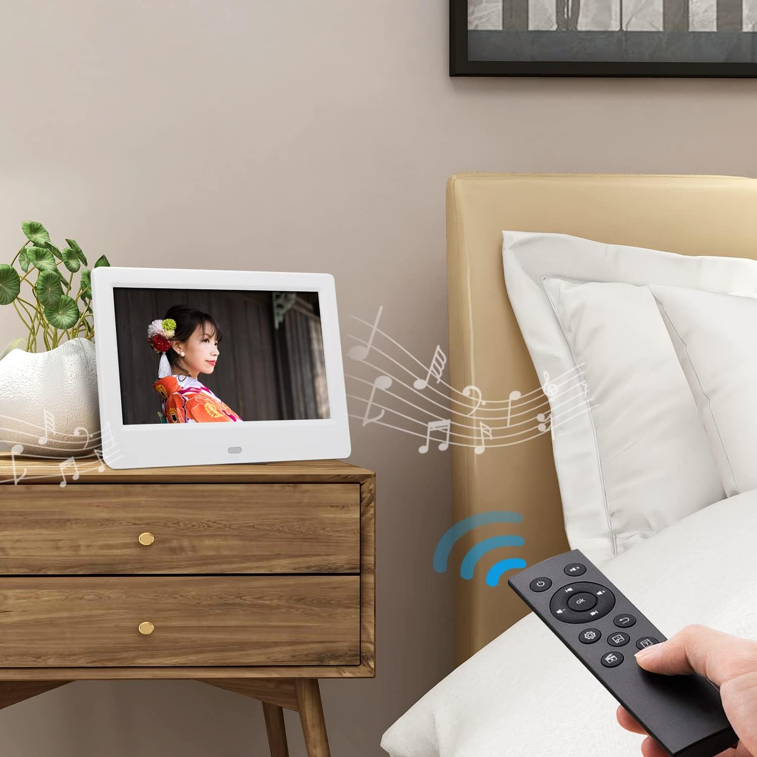 デジタルフォトフレーム 7インチ デジタルサイネージ 小型電子POP 1024