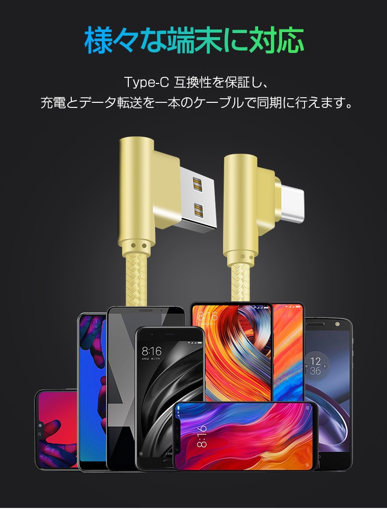 Type C 充電ケーブル