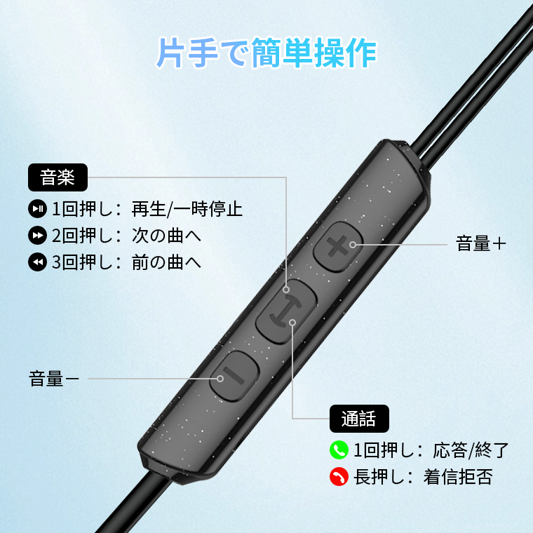 Bluetooth イヤホン 防水