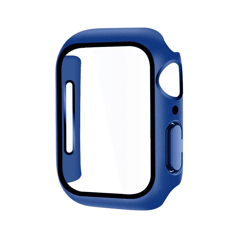 バンド付き Apple Watch Series 8/7/6/5/4/SE用ケース 40mm/41mm/44mm/45mm 3D曲面強化ガラスフィルム  PCカバー 一体型 IPX8防水 IP6X防塵保護ケース :w302018:LLスマホサービス 通販 