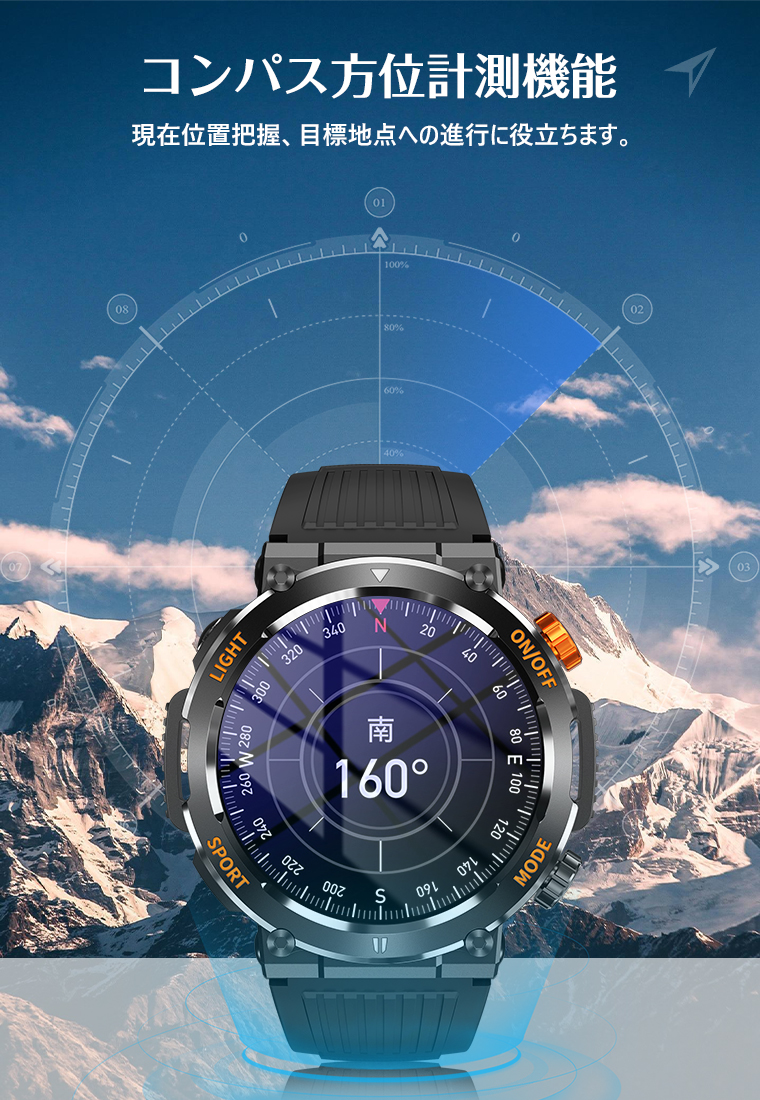 スマートウォッチ 腕時計 スマホウォッチ メンズ アウトドア 血中酸素 心拍数 IP67 Bluetooth 5.3 通話機能 健康管理 1.46インチ スマートブレスレット