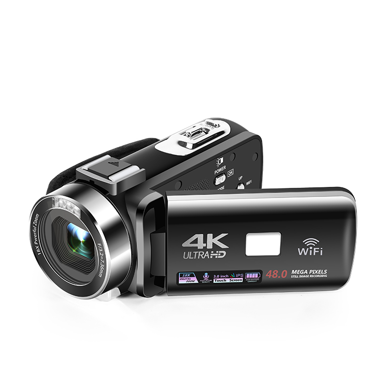 ビデオカメラ 4K 4800万画素 18倍デジタルズーム 撮影カメラ デジタルビデオカメラ 1080P録画 Wifi機能 内蔵ライト DVハンディカム vlogカメラ YouTubeカメラ｜smahoservic｜02