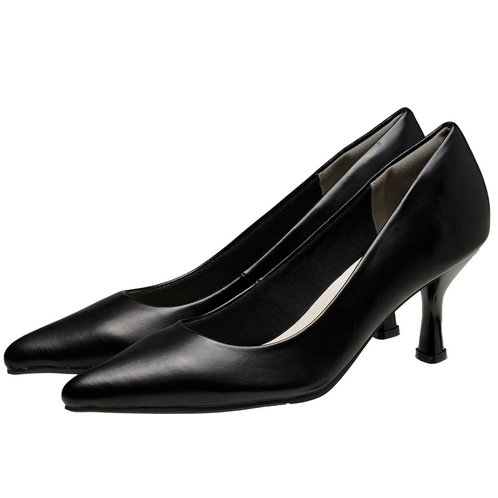 パンプス 歩きやすい 走れる 痛くない 3E 幅広 柔らかい 低反発 美脚 7cmヒール ハイヒール ポインテッドトゥ ブラック ベージュ エナメル スエード レディース | S-MAKE | 01