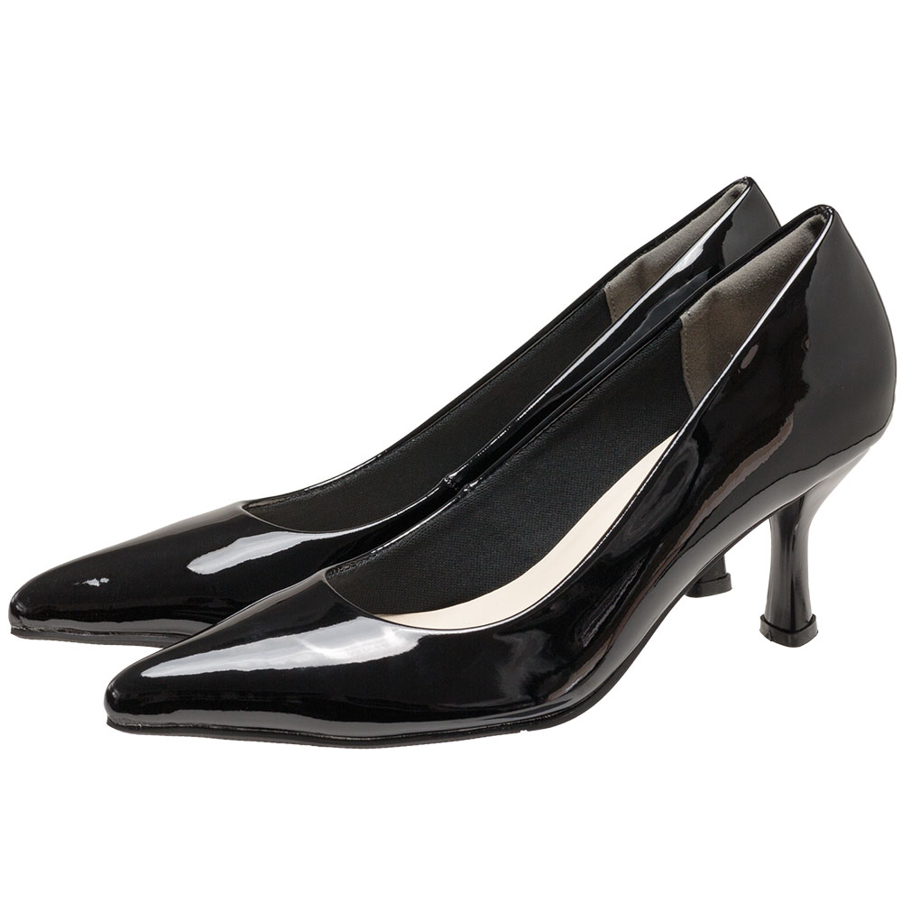 パンプス 歩きやすい 走れる 痛くない 3E 幅広 柔らかい 低反発 美脚 7cmヒール ハイヒール ポインテッドトゥ ブラック ベージュ エナメル スエード レディース | S-MAKE | 03