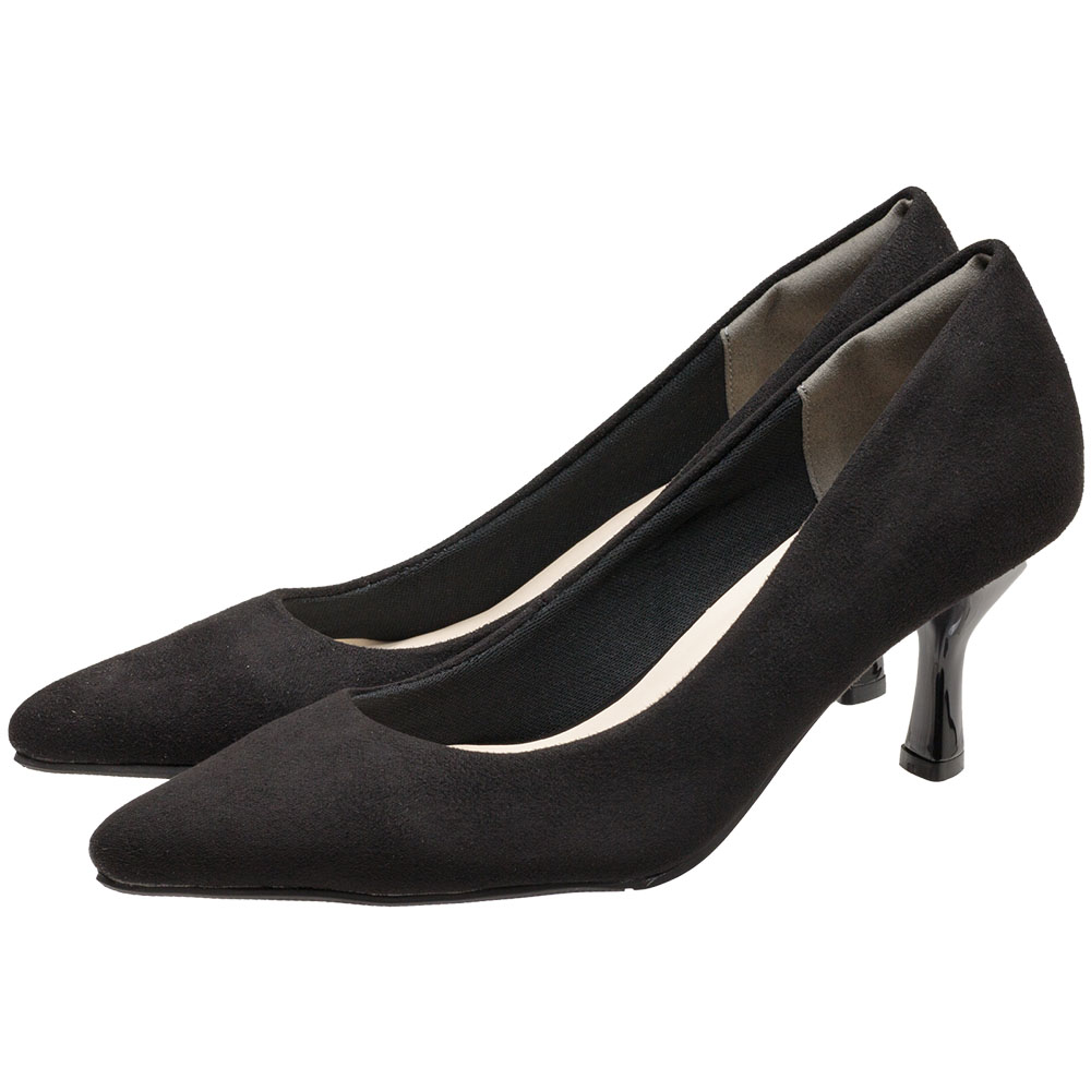 パンプス 歩きやすい 走れる 痛くない 3E 幅広 柔らかい 低反発 美脚 7cmヒール ハイヒール ポインテッドトゥ ブラック ベージュ エナメル スエード レディース | S-MAKE | 05