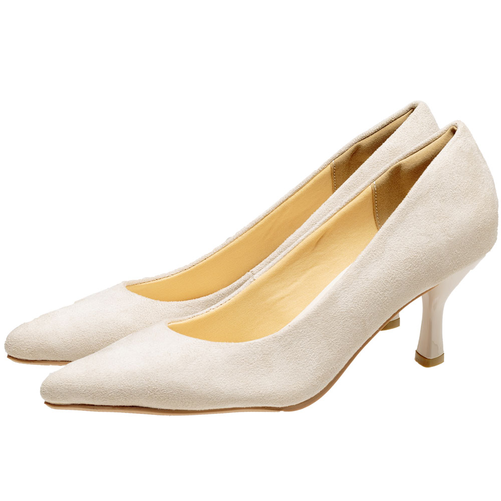 パンプス 歩きやすい 走れる 痛くない 3E 幅広 柔らかい 低反発 美脚 7cmヒール ハイヒール ポインテッドトゥ ブラック ベージュ エナメル スエード レディース | S-MAKE | 07