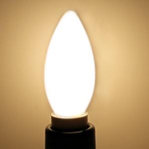 LEDシャンデリア電球 3個セット 白色フロストカバー E12 E17 40W形相当 インテリア 照...