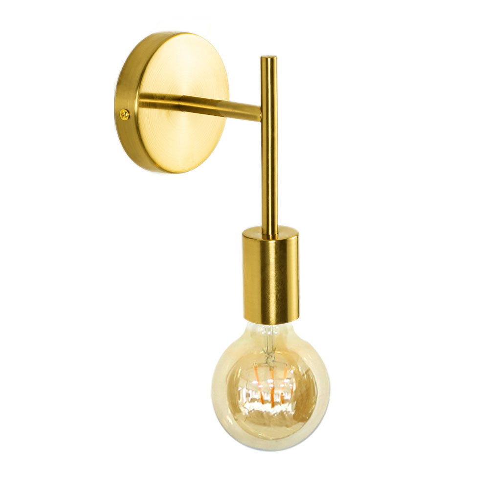 ブラケットライト 電球付き 壁掛け照明 ウォールランプ E26 金色 照明