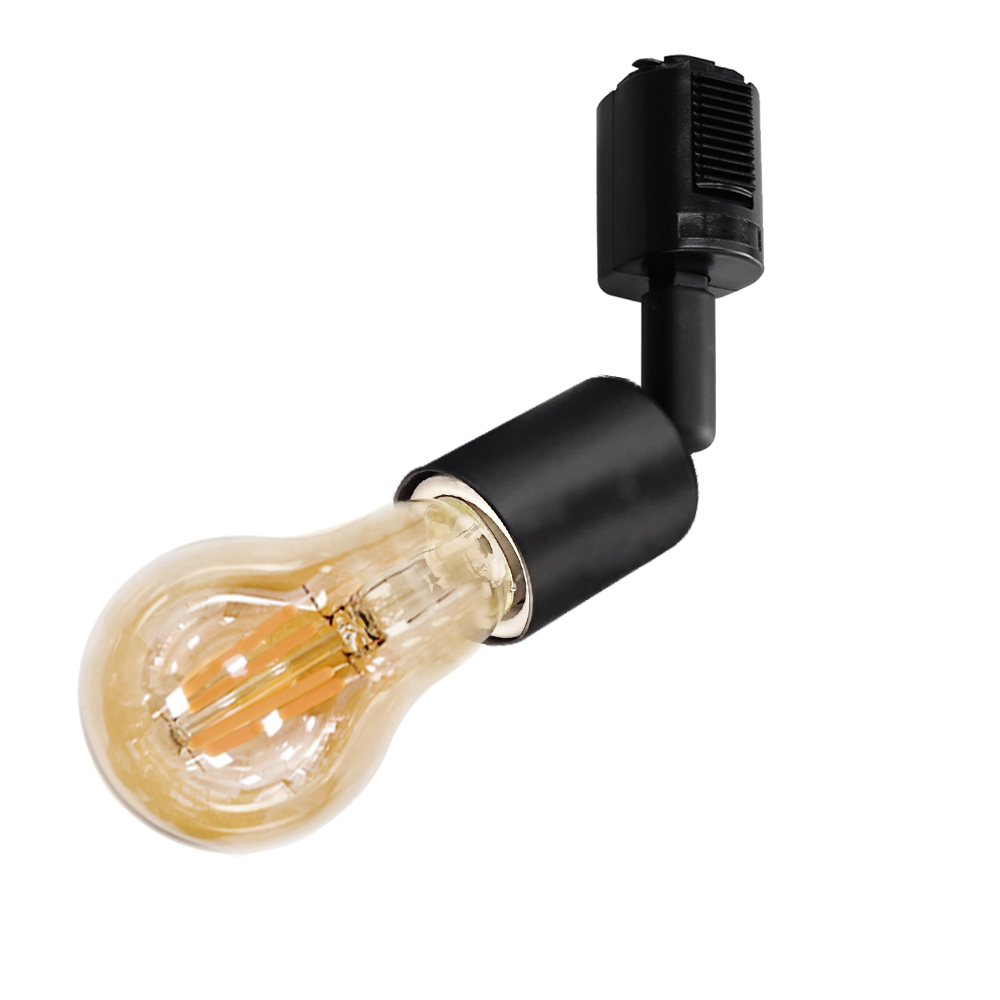 ダクトレールライト LED電球付き 40W形相当 2700K電球色 ライティングバー用 E26口金 エジソン ライティングレール 天井照明 角度調節可能 省エネ｜smallrivershop｜02