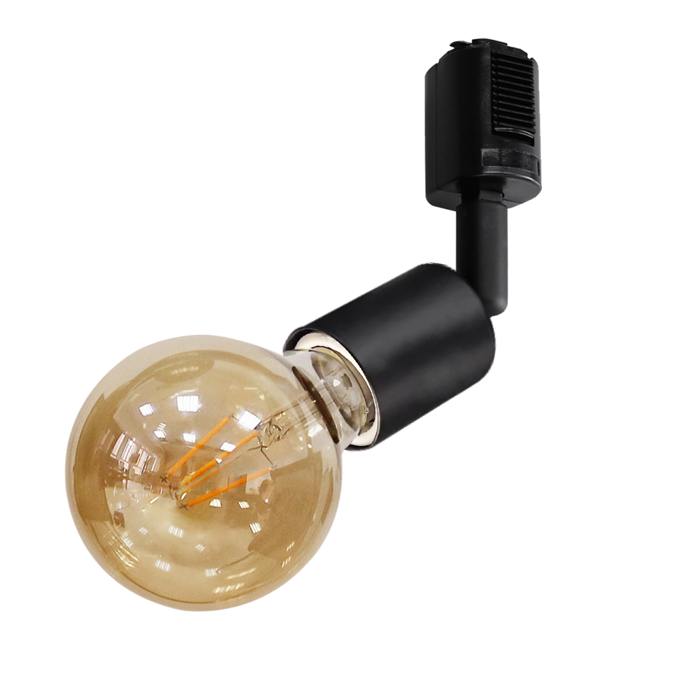 ダクトレールライト LED電球付き 40W形相当 2700K電球色 ライティングバー用 E26口金 エジソン ライティングレール 天井照明 角度調節可能 省エネ｜smallrivershop｜03