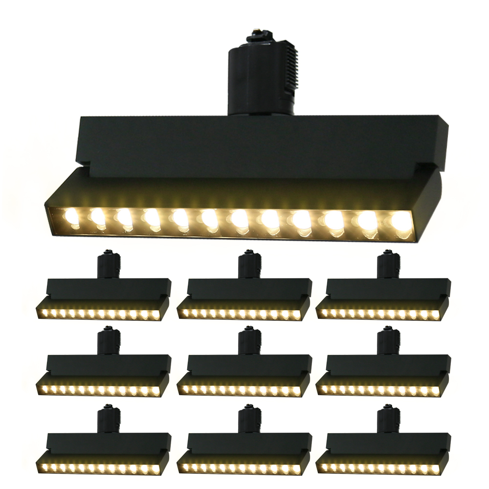 スポットライト 10個セット ダクトレール用 LED一体型照明 インテリア照明 取付簡単 屋内照明 ...