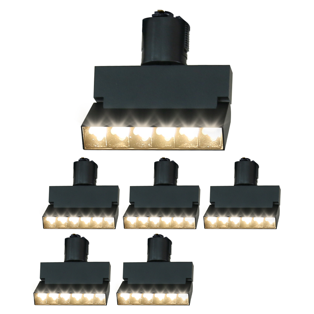 スポットライト ダクトレール用 6個セット LED一体型照明 ライティングレール用 インテリア照明 ...