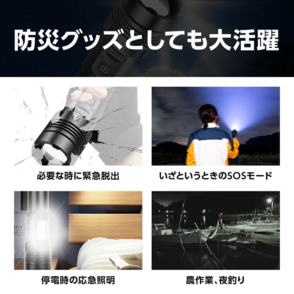 Smaly（スマリー） 懐中電灯 超高輝度 最強XHP160 強力 明るい led