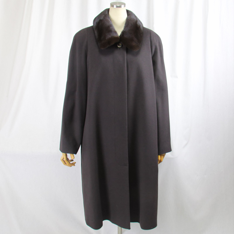 毛皮/ミンク/カシミヤ(100％)ロングコート コロンボ社製イタリー