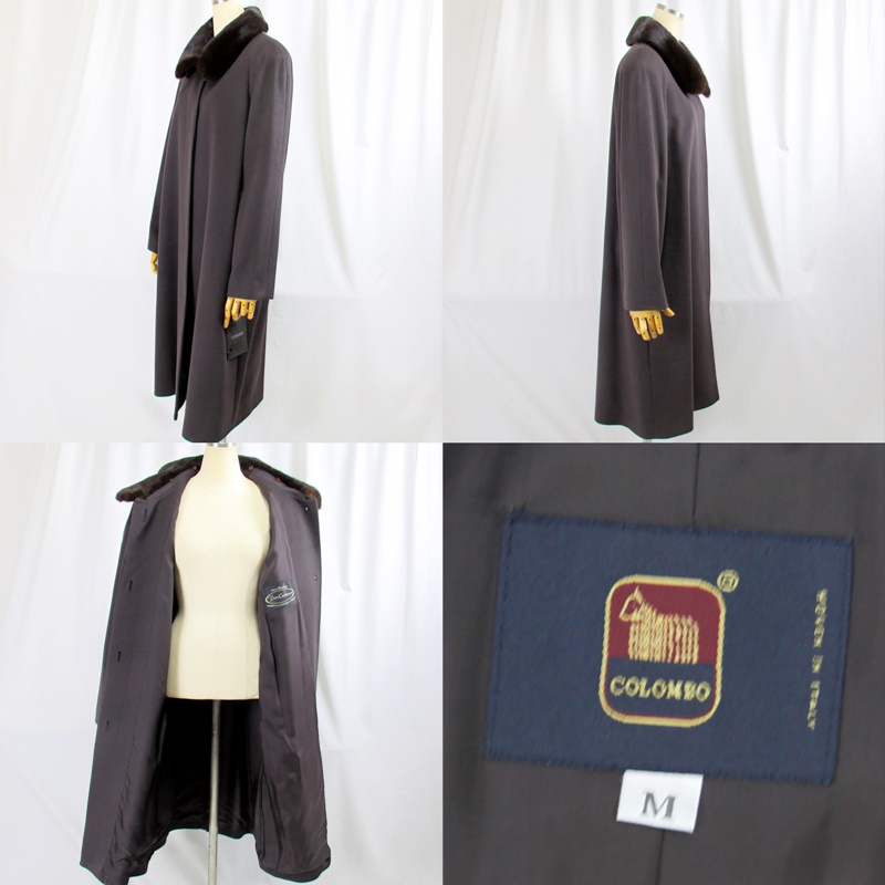 毛皮/ミンク/カシミヤ(100％)ロングコート コロンボ社製イタリー