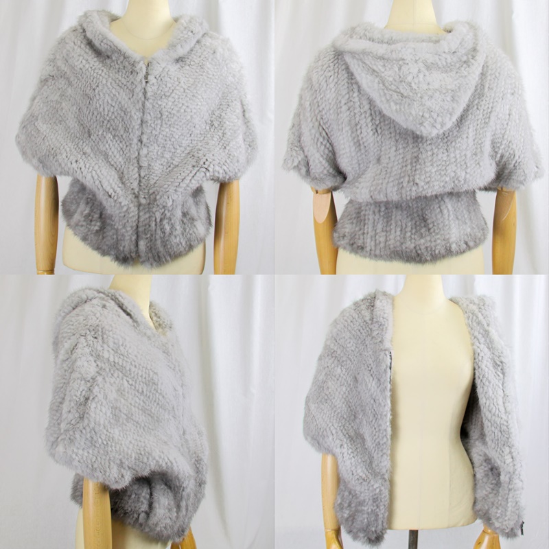 毛皮/ミンク/サファイアミンク/ファー/ケープ/ボレロ 袖付ケープ