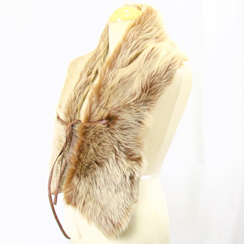 毛皮/ムートン/羊/ムートン（羊）ショール マフラー 1枚仕立て リアル