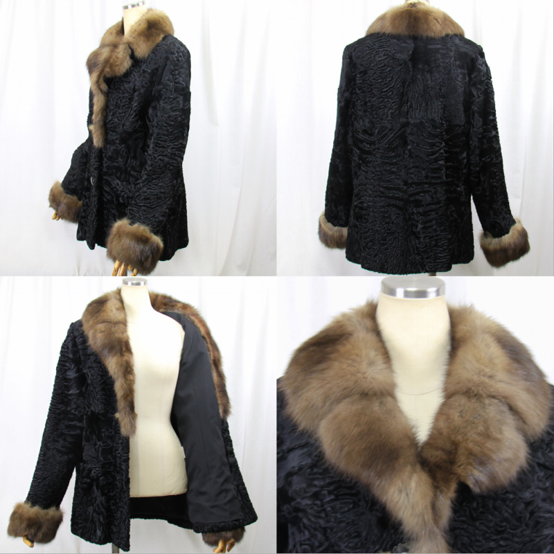 毛皮/カラクールラム/羊革/セーブル/リアルファー/ジャケット/パーティ